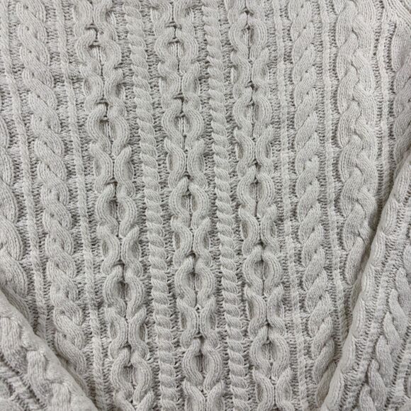 J Jill Women Chenille Cable Knit Tunic Sweater Preppy Cream Large Tall I147 - Picture 2 of 8